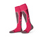 Rouge-gris chiné avec motif rouge foncé-blanc