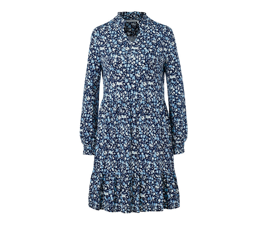 Vue détaillée d'une robe en jersey à imprimé floral.