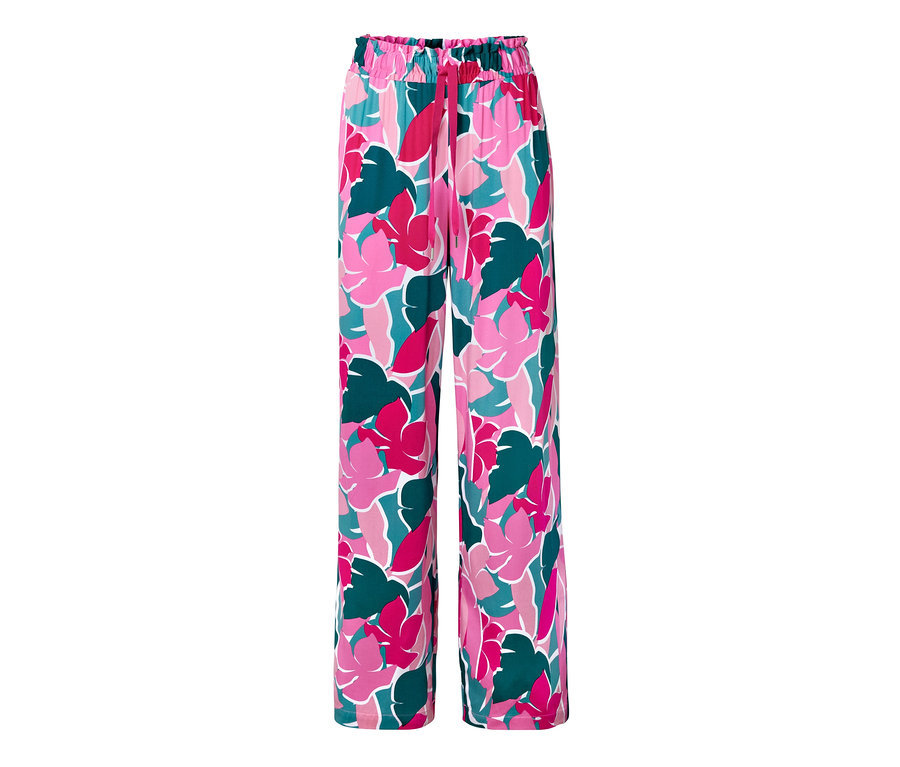 Un pantalon relax avec un motif floral.