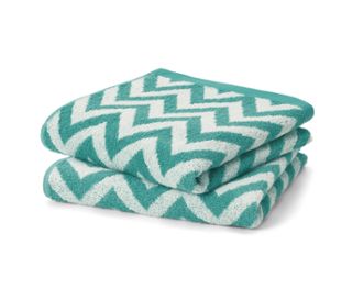 Dentelé turquoise et blanc