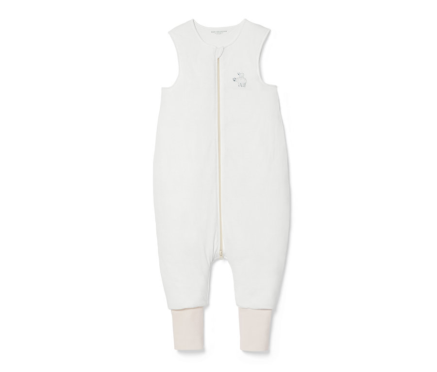 Gigoteuse blanche avec jambes, 2,5 TOG, 110 cm.