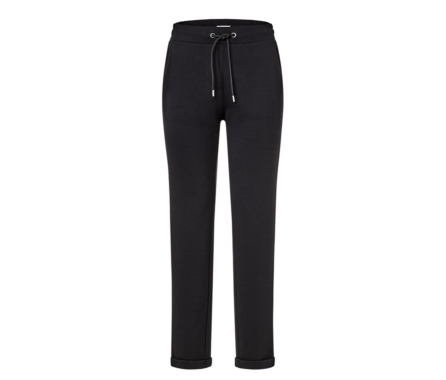 Pantalon de jogging noir avec cordon de serrage à la taille.