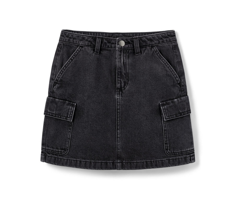 Jupe en jean noire pour enfant.