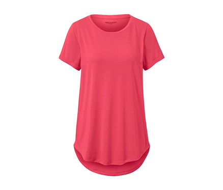 T-shirt long rose vif.