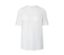 Chemise blanche à manches courtes avec fronces.