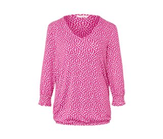 Rose vif avec imprimé intégral blanc