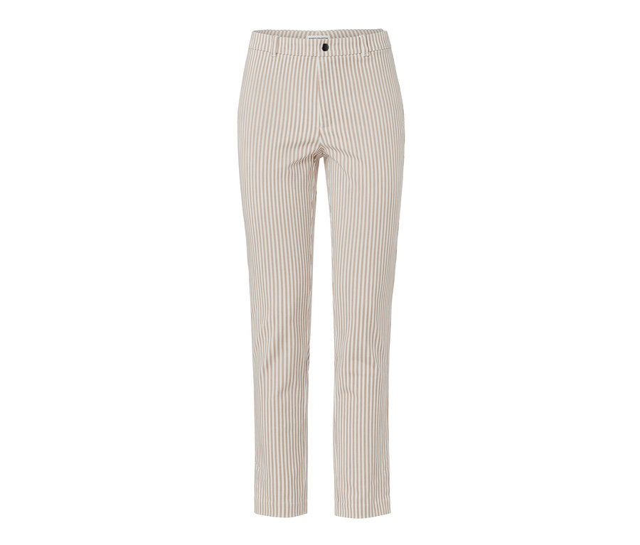 Pantalon rayé en twill stretch.