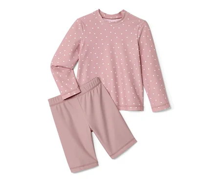 Ensemble pour enfant avec indice de protection UV 80, à pois.
