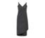 Une robe-drap de bain anthracite avec bretelles.