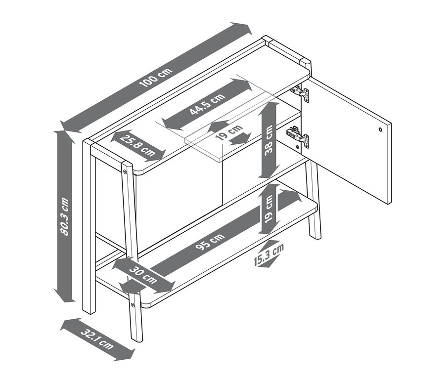 Dimensions du buffet.