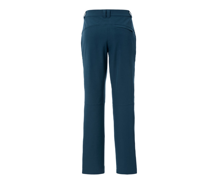 Vue détaillée de l'arrière d'un pantalon en softshell.