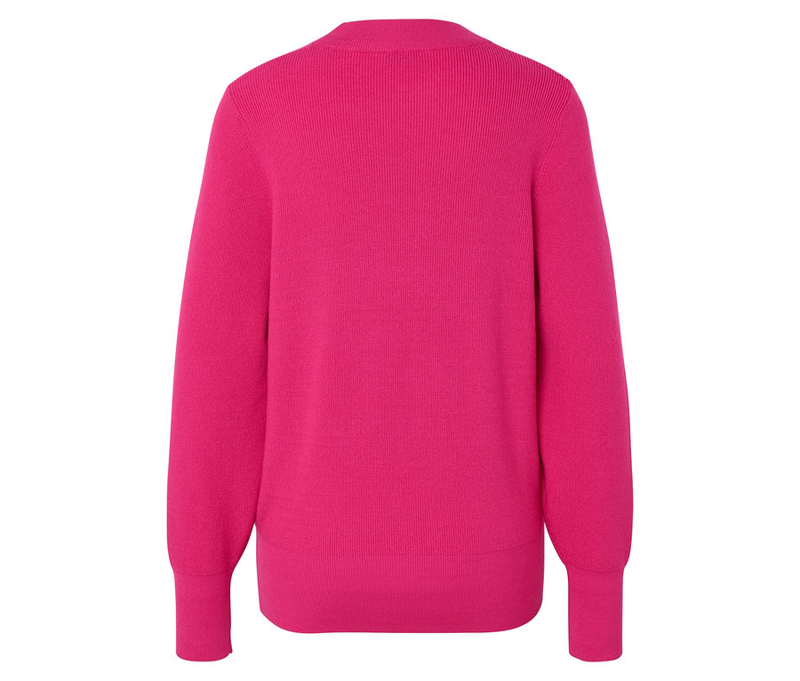 Vue arrière d'un pull rose.