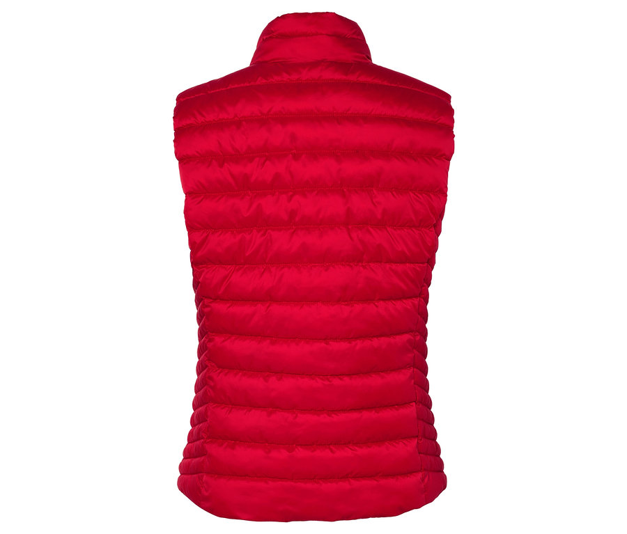 Veste matelassée rouge vue de dos.