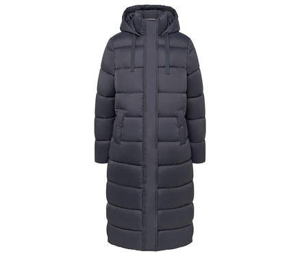 Manteau matelassé à capuche, gris foncé