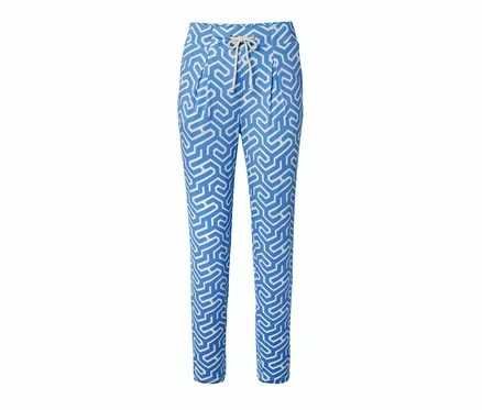 Pantalon en jersey imprimé bleu.