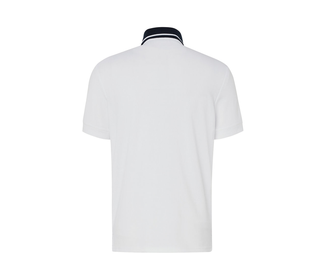 Vue arrière d'un polo fonctionnel blanc.