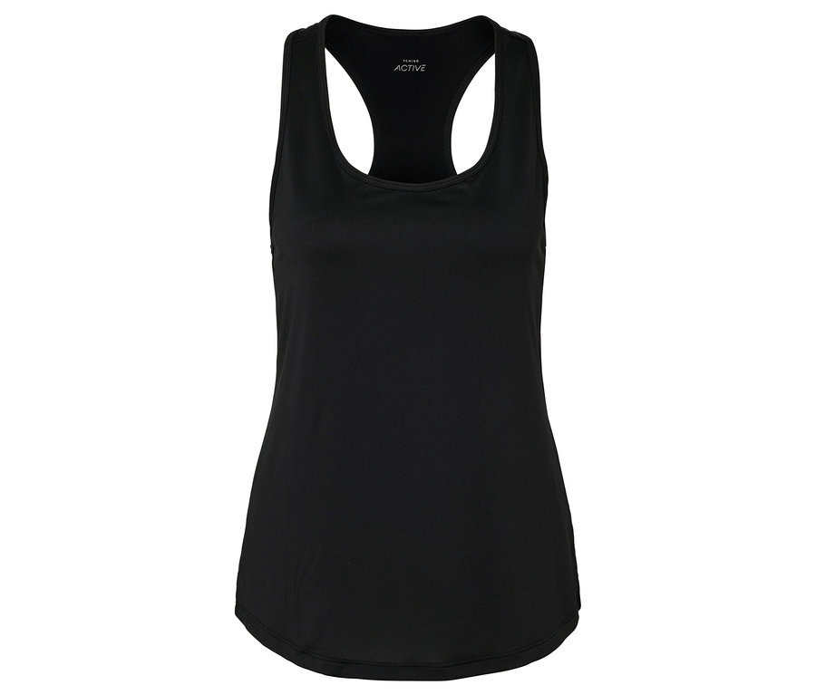 Débardeur de sport noir.