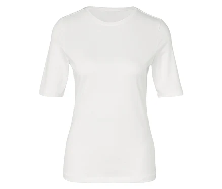 T-shirt blanc à manches courtes.
