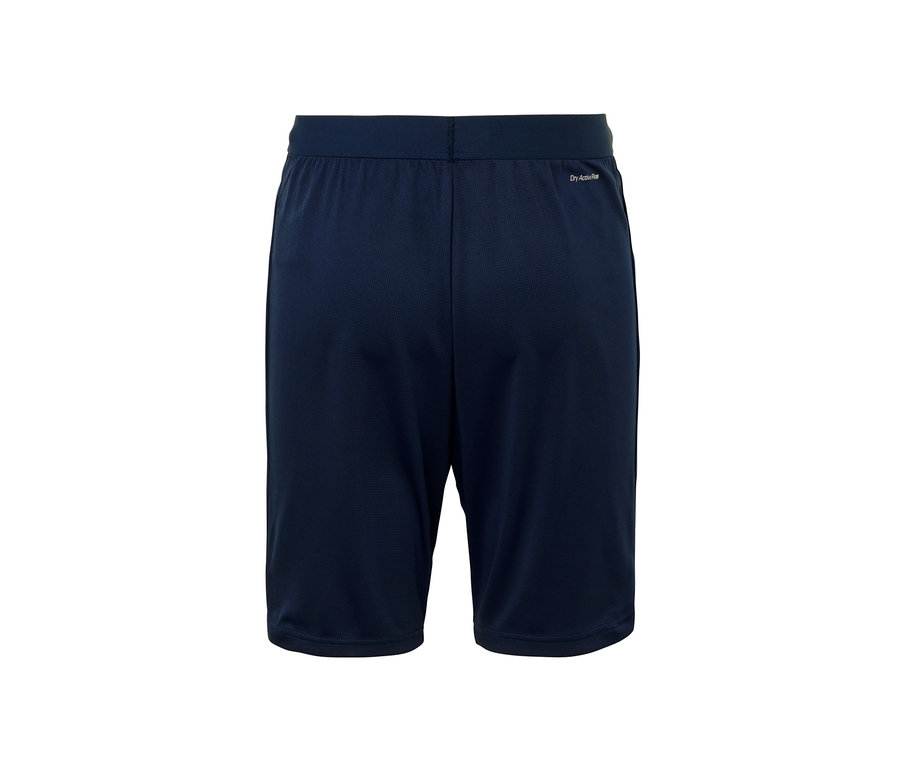 Short de sport bleu marine vu de dos.