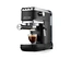 Machine à expresso noire avec une tasse de café.