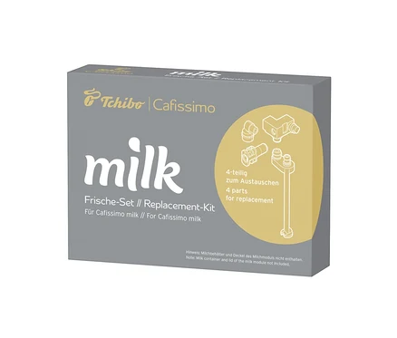 L'emballage du set fraîcheur Cafissimo milk est visible.