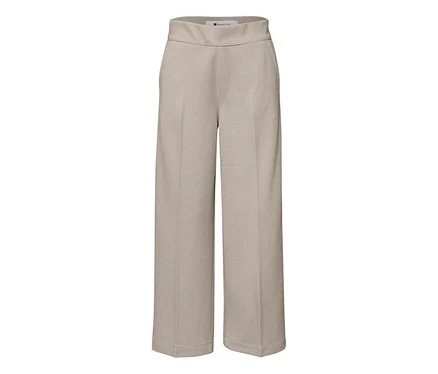 Culotte 7/8 Street One beige à jambes larges et taille plate.