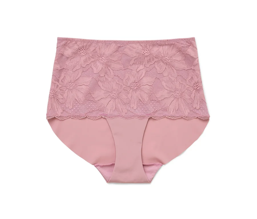 Culotte rose pour femme avec motif floral.