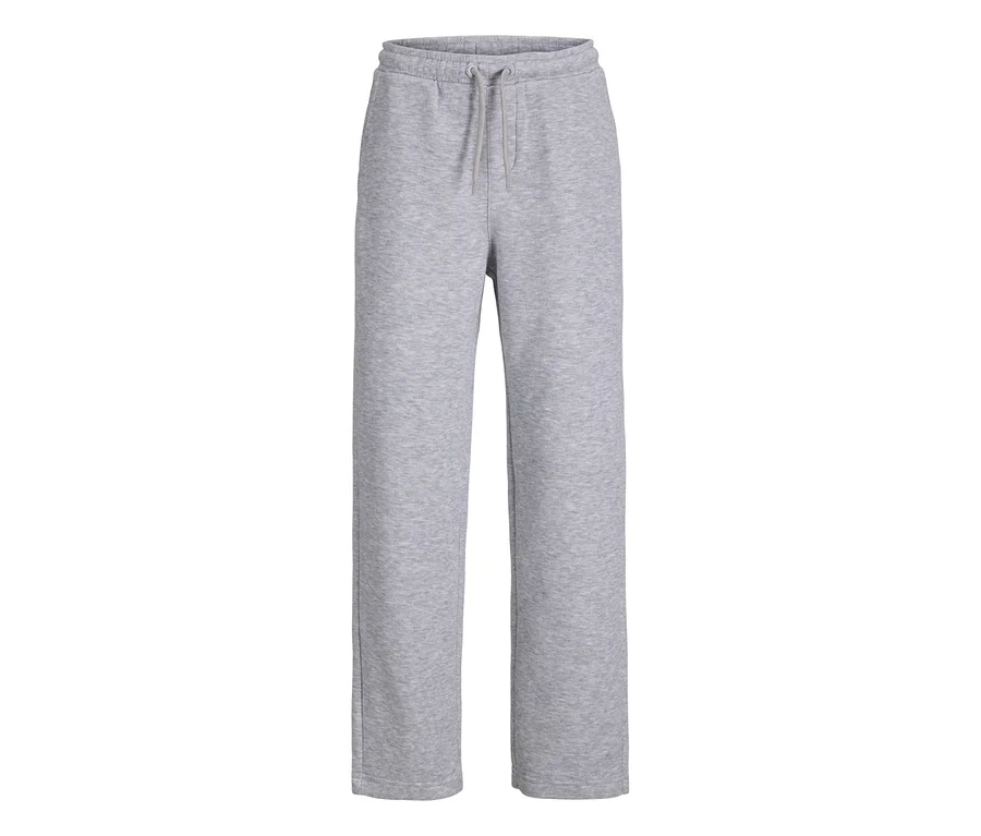 Pantalon de survêtement gris Jack&Jones Bradley avec cordon de serrage à la taille et jambes droites.