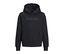 Sweat à capuche Jack&Jones Star, noir. Sweat à capuche noir avec poche kangourou et logo blanc Jack&Jones sur la poitrine.
