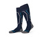 Bleu foncé-gris chiné avec motif bleu-blanc
