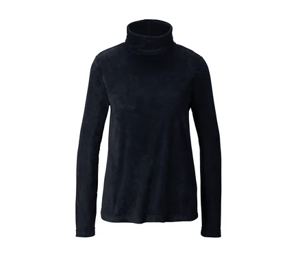 Pull à col roulé en micropolaire noir.
