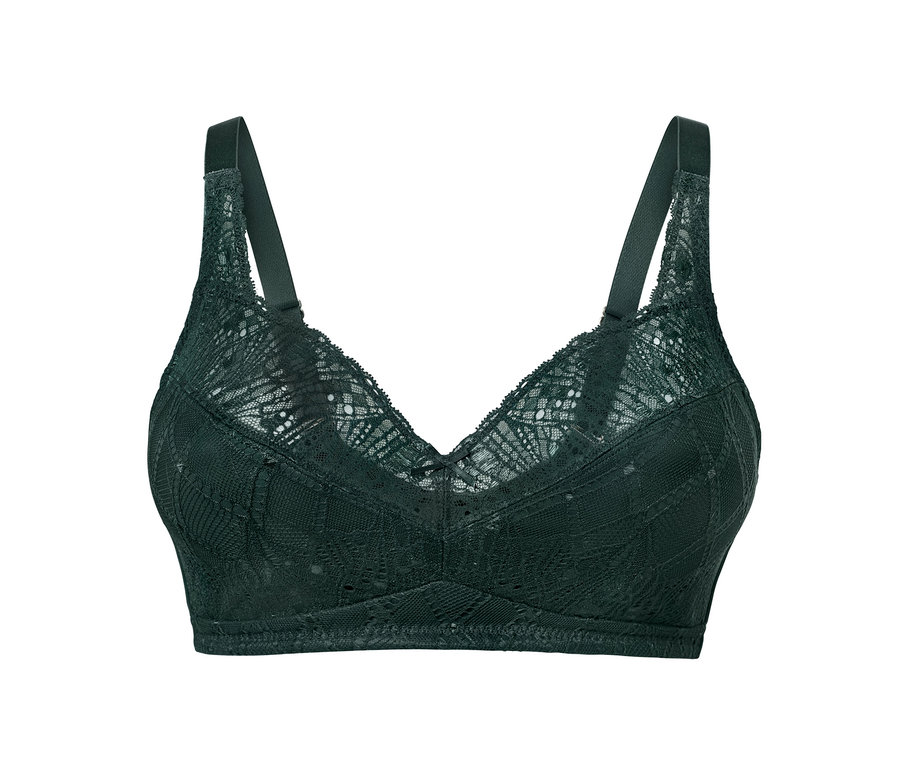 Vue détaillée d'un soutien-gorge doux sur fond blanc.
