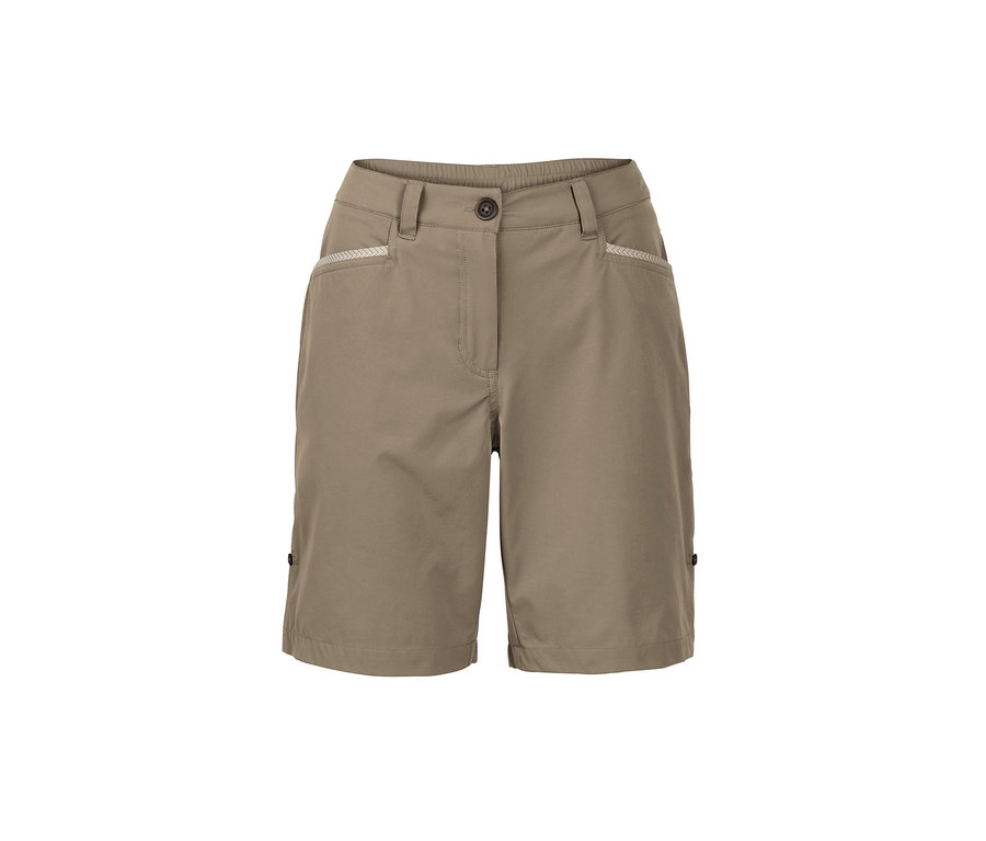 Short fonctionnel en softshell beige.