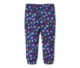 Bleu à imprimé intégral multicolore