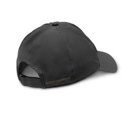 Détail de l'arrière d'une casquette noire pour tous temps.
