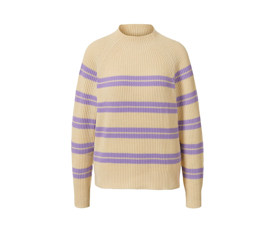 Pull en maille à rayures.
