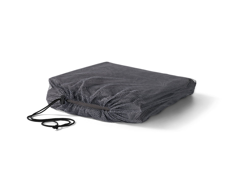 Housse premium grise pour grandes tables à rallonge, env. 240 x 140 cm, avec cordon de serrage.