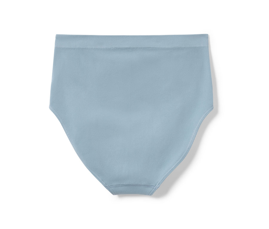 Slip taille haute sans coutures bleu clair.