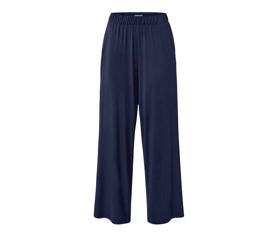 Pantalon Palazzo bleu foncé.