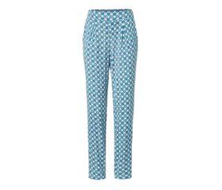 Blanc avec imprimé intégral bleu-aqua