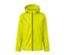 Veste de pluie jaune avec fermeture éclair au centre.