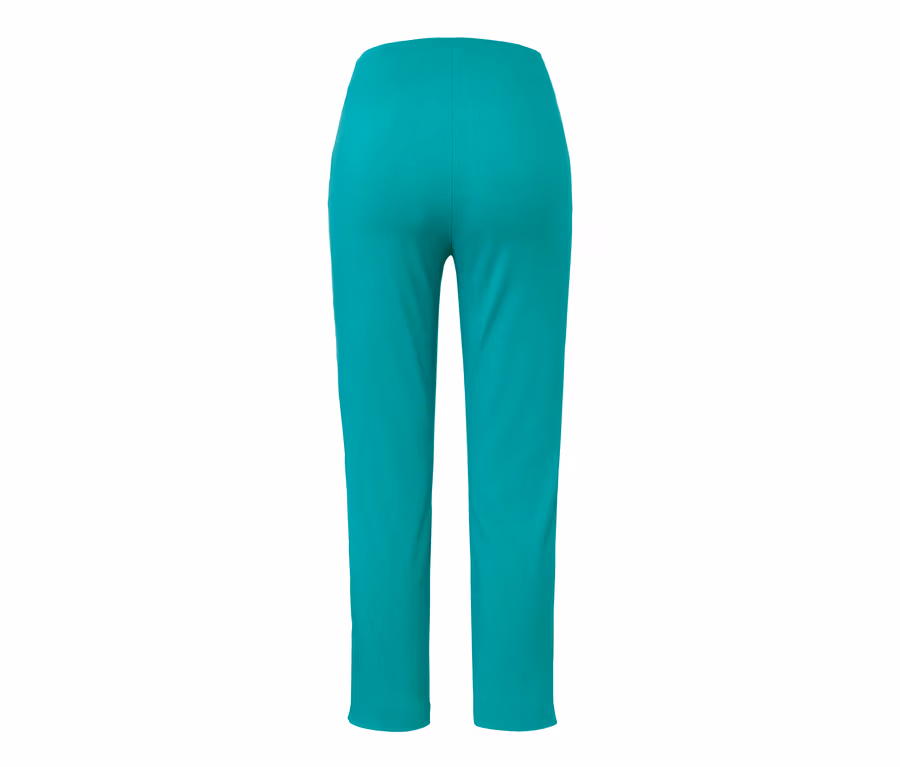 Pantalon stretch turquoise 7/8 vu de dos.