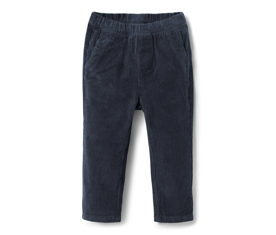 Pantalon à enfiler pour enfants bleu marine - Coupe « Jona » en velours côtelé avec taille élastique.