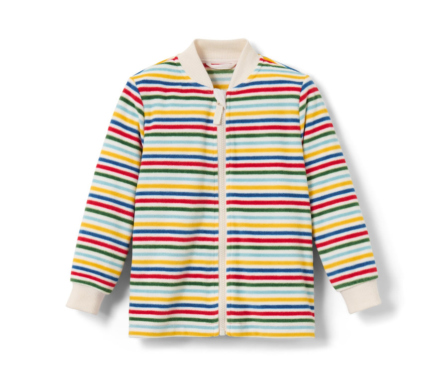 Veste d’extérieur 3 en 1 rayée horizontalement.