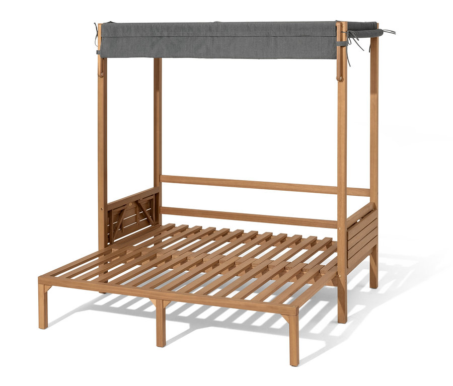 Chaise de plage Lounge « Tinus » avec repose-pieds extensible.