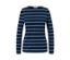 T-shirt rayé bleu foncé à manches longues.