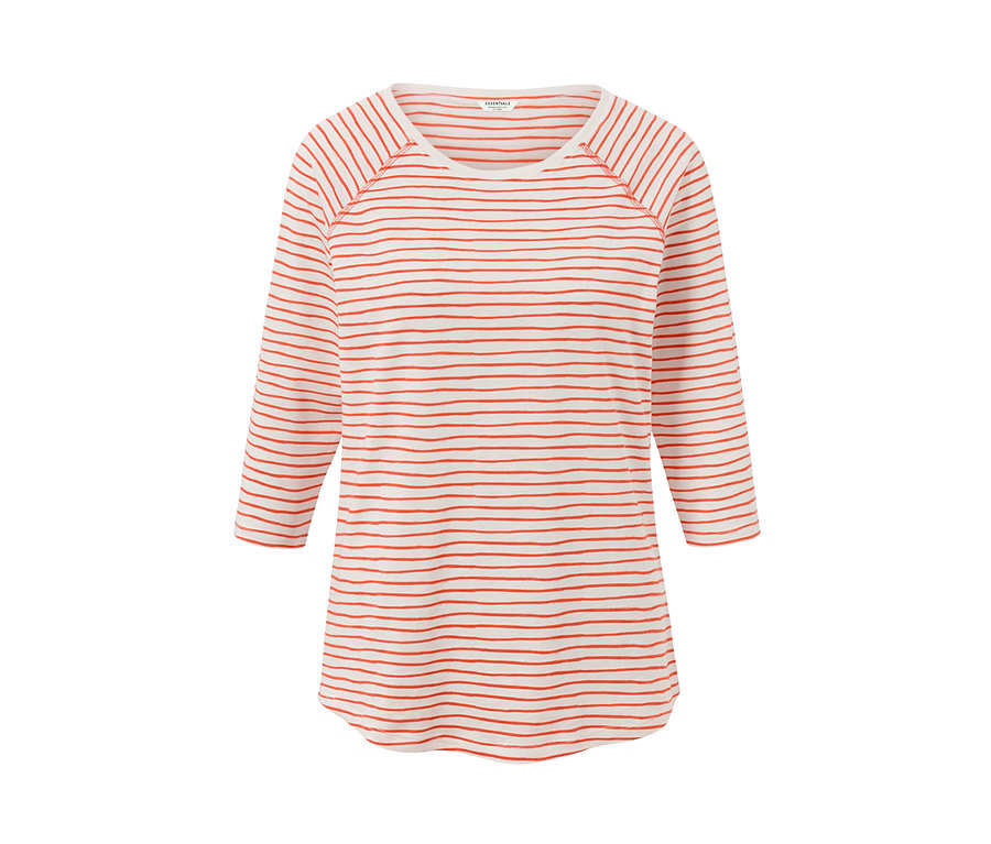 T-shirt manches 3/4 à rayures.