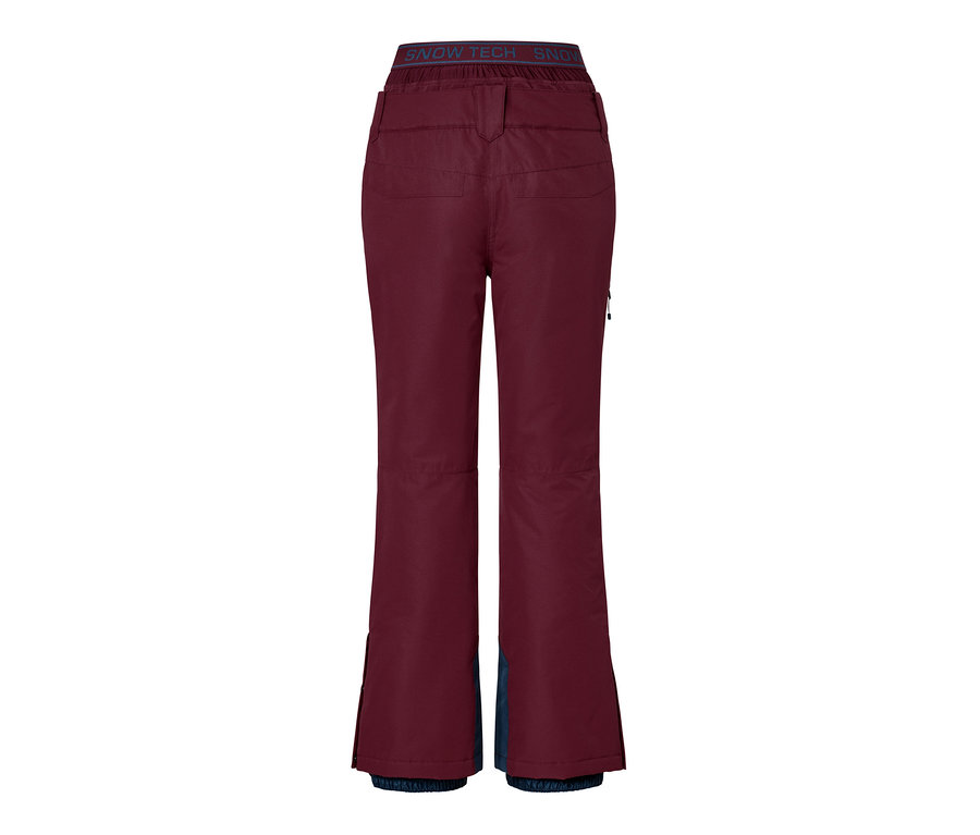 Pantalon de ski et de snowboard bordeaux.