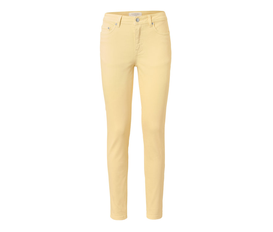 Jean Colored Denim « Fit Emma », jaune sur fond blanc.