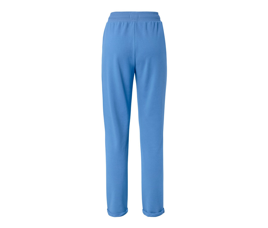 Pantalon molletonné bleu foncé sur fond blanc.